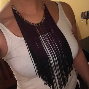Purple ombré fringe necklace ✨